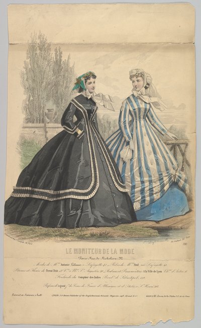 Moden von Mme. Antonie Lalanne, Nr. 791, aus Le Moniteur de la Mode, 1848 von Jules David