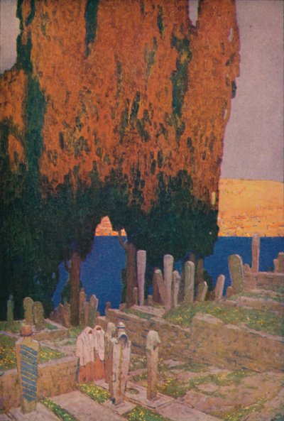 Auf dem Friedhof von Eyub, am Goldenen Horn, 1913 von Jules Guerin