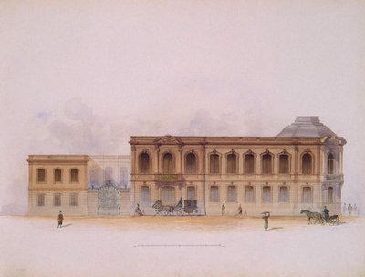Der Stroganov-Palast in Sankt Petersburg. Fassade, 1863 von Jules Mayblum