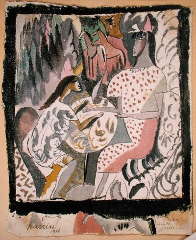 Zwei Frauen an einem runden Tisch, South Carolina von Jules Pascin