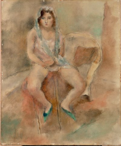 Junge Frau, sitzend von Jules Pascin
