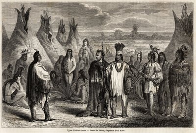 Typen der Cree-Indianer aus Kanada von Jules Pelcoq