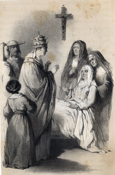 Darstellung der Heiligen Klara (Chiara) von Assisi (ca. 1192-1253), Gründerin des Ordens der Klarissen in 