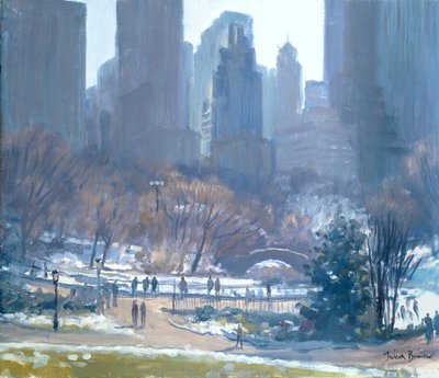 Winter im Central Park, New York, 1997 von Julian Barrow