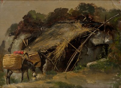 Italienische Landschaft mit Esel von Julie Wilhelmine Hagen-Schwarz