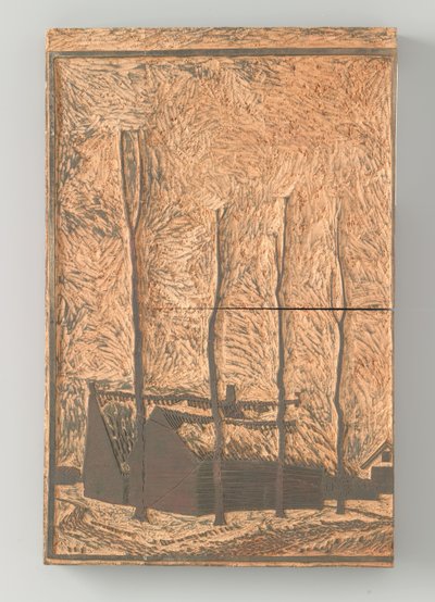 Vier Bäume bei Häusern von Julie de Graag (signed by artist)