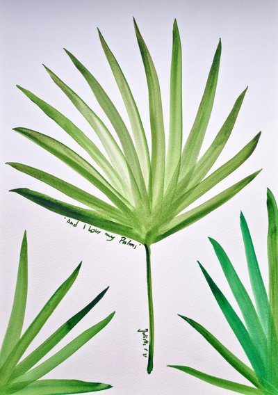 Tropisches Palmblatt von Julija Belickienė