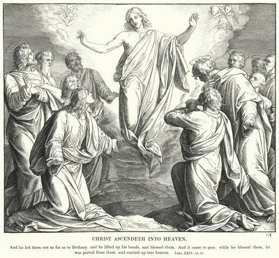 Christus fährt in den Himmel auf (Gravur) von Julius (after) Schnorr von Carolsfeld