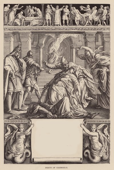 Das Nibelungenlied: Tod von Kriemhild von Julius (after) Schnorr von Carolsfeld