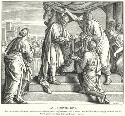 David wird zum König gesalbt (Gravur) von Julius (after) Schnorr von Carolsfeld