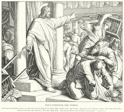 Jesus reinigt den Tempel von Julius (after) Schnorr von Carolsfeld