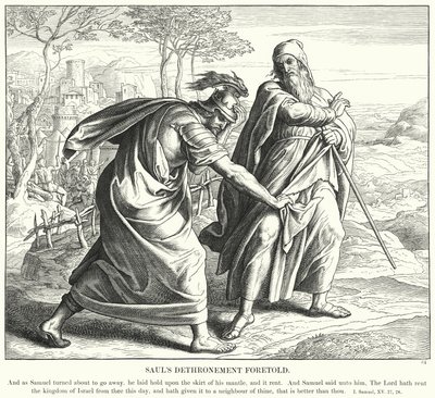 Sauls Entthronung vorhergesagt von Julius (after) Schnorr von Carolsfeld