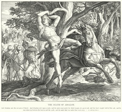 Der Tod Absaloms (Gravur) von Julius (after) Schnorr von Carolsfeld