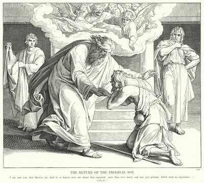 Die Rückkehr des verlorenen Sohnes von Julius (after) Schnorr von Carolsfeld