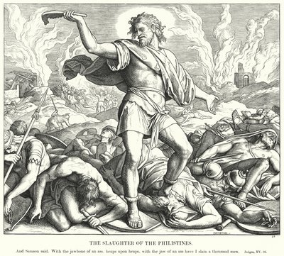 Das Gemetzel der Philister von Julius (after) Schnorr von Carolsfeld