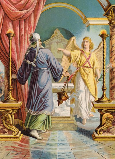 Zacharias im Tempel von Julius (after) Schnorr von Carolsfeld