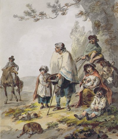 Eine Zigeunerfamilie von Julius Caesar Ibbetson
