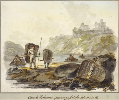 Korakelfischer - Vorbereitung auf den Lachsfang von Julius Caesar Ibbetson