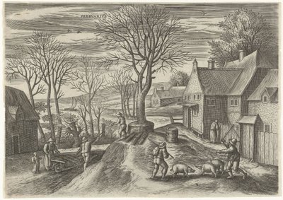 Februar Febrvarivs (Titel auf Objekt) Die zwölf Monate (Serientitel) von Julius Goltzius