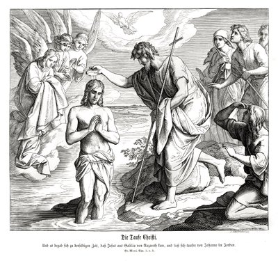 Taufe Christi, Evangelium nach Markus von Julius Schnorr von Carolsfeld