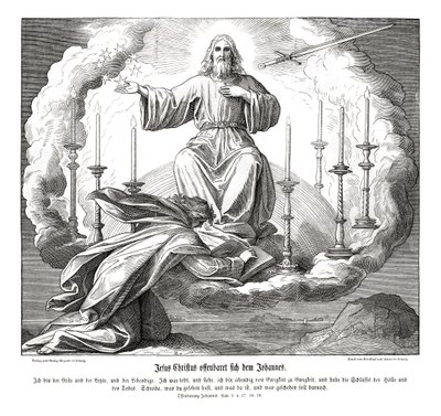 Jesus Christus offenbart sich Johannes, Offenbarung von Julius Schnorr von Carolsfeld