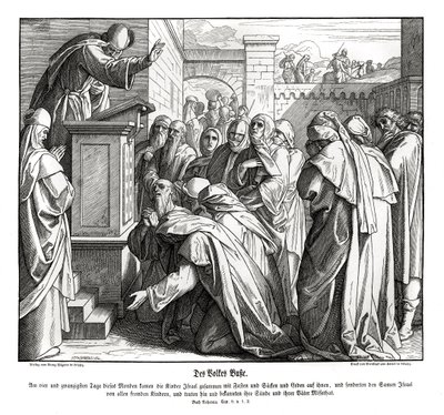 Reue des Volkes, Nehemia von Julius Schnorr von Carolsfeld