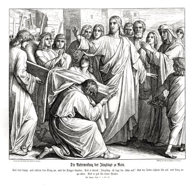 Auferweckung des Jungen von Nain, Evangelium nach Lukas von Julius Schnorr von Carolsfeld