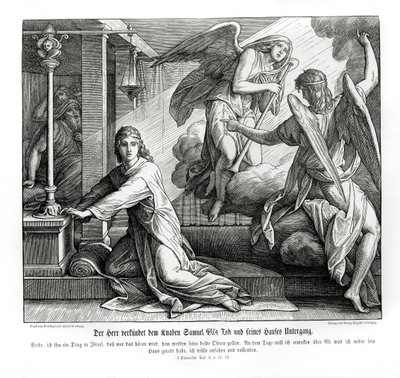 Samuel erhält die Prophezeiung vom Tod Elis von Julius Schnorr von Carolsfeld