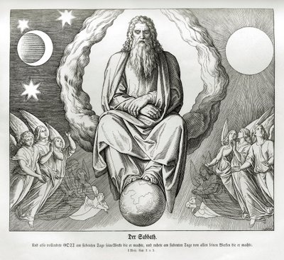 Siebter Tag der Schöpfung, Genesis von Julius Schnorr von Carolsfeld