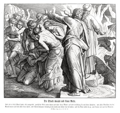 Die Bestrafung Korahs, Numeri von Julius Schnorr von Carolsfeld