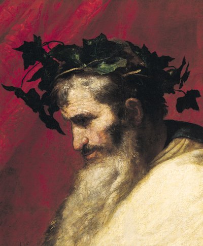 Kopf eines alten Mannes, Fragment aus dem Triumph des Bacchus von Jusepe de Ribera