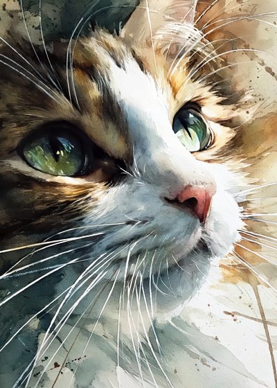 Neugierige Katzenaugen von Justyna Jaszke