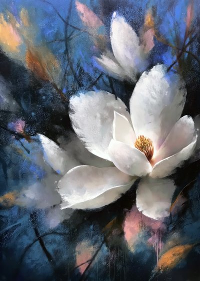 Elegante Magnolienblüte von Justyna Jaszke