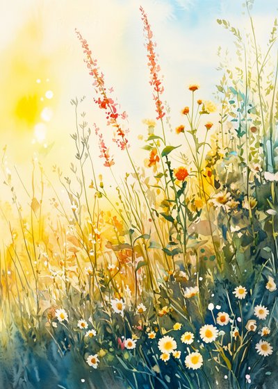 Lebendige Wiesenblumen von Justyna Jaszke