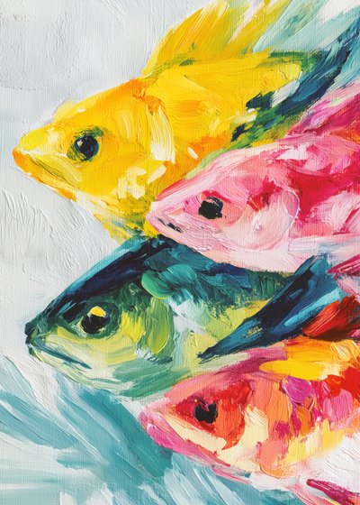 Lebendige schwimmende Fische von Justyna Jaszke