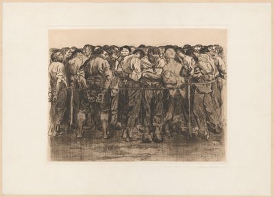 Die Gefangenen, Blatt VII aus dem Zyklus: Bauernkrieg von Käthe Kollwitz