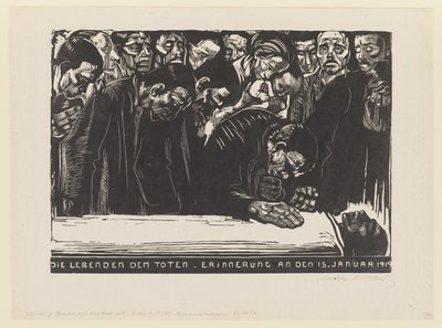 Gedenkdruck für Karl Liebknecht von Käthe Kollwitz