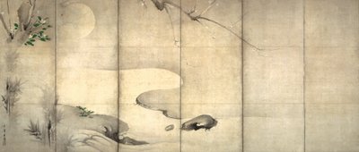 Kiefer und Pflaume im Mondlicht von Kaiho Yusho