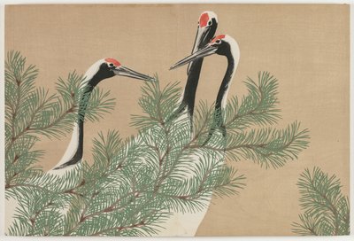 Blumen von hundert Welten (Momoyogusa): Kraniche von Kamisaka Sekka