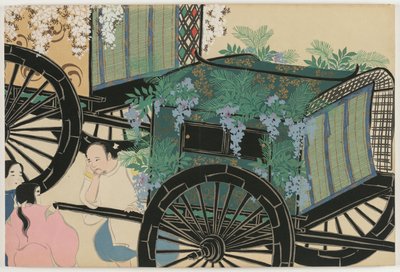Blumen von hundert Welten (Momoyogusa): Blumengeschmückte Wagen von Kamisaka Sekka