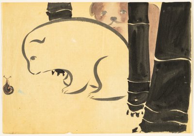 Blumen von hundert Welten (Momoyogusa): Welpen (Enokoro) von Kamisaka Sekka