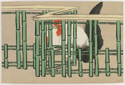 Blumen von hundert Welten (Momoyogusa): Hahn von Kamisaka Sekka