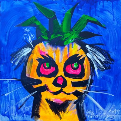 Bunte Ananas-Katze von Kanat Ibragimov