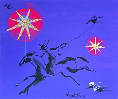 Kosmische Cowboy-Fahrt von Kanat Ibragimov
