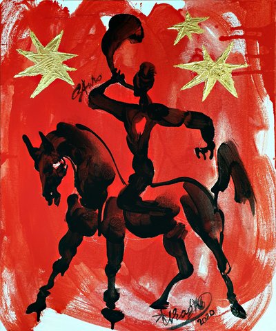 Roter Pferdereiter von Kanat Ibragimov
