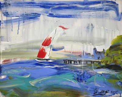 Segeln auf blauem Wasser von Kanat Ibragimov