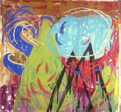 Lebendige abstrakte Landschaft von Kanat Ibragimov