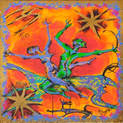Lebendige tanzende Figuren von Kanat Ibragimov