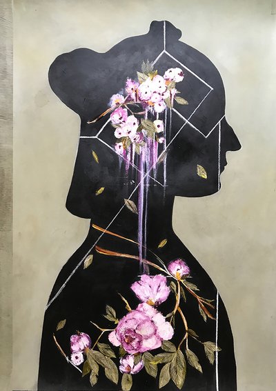Blühende innere Silhouette von Karenina Fabrizzi
