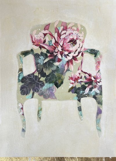 Eleganter Floraler Sessel von Karenina Fabrizzi